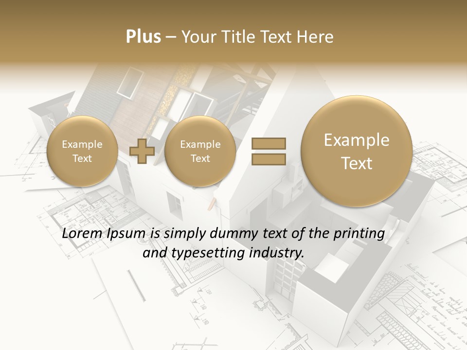 Insulation Plan Roofless PowerPoint Template