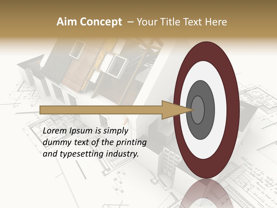 Insulation Plan Roofless PowerPoint Template