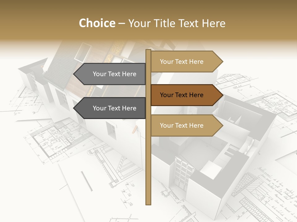 Insulation Plan Roofless PowerPoint Template