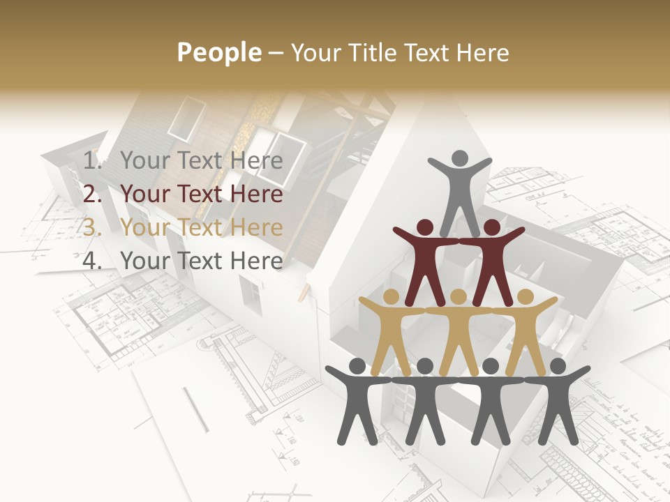 Insulation Plan Roofless PowerPoint Template