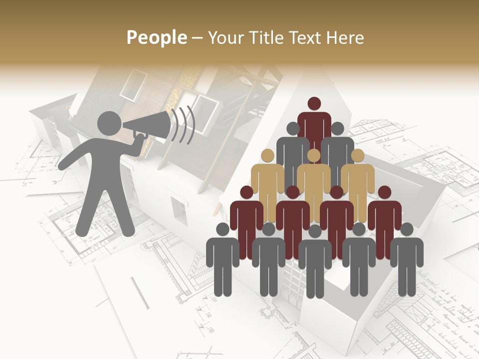 Insulation Plan Roofless PowerPoint Template