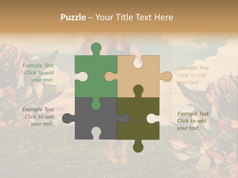 Grunge Aged Beauty PowerPoint Template