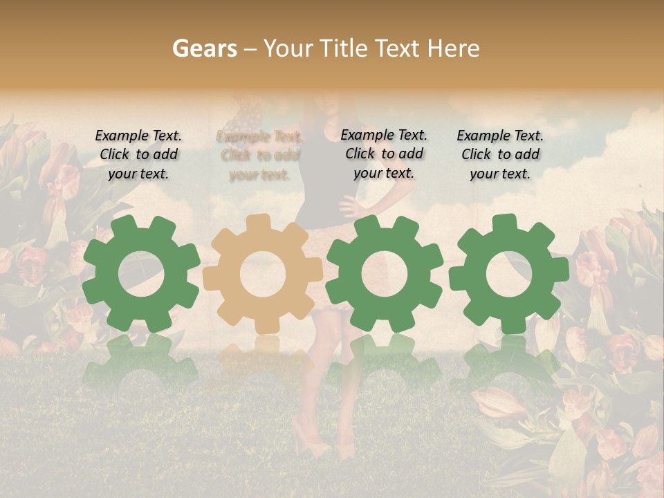 Grunge Aged Beauty PowerPoint Template