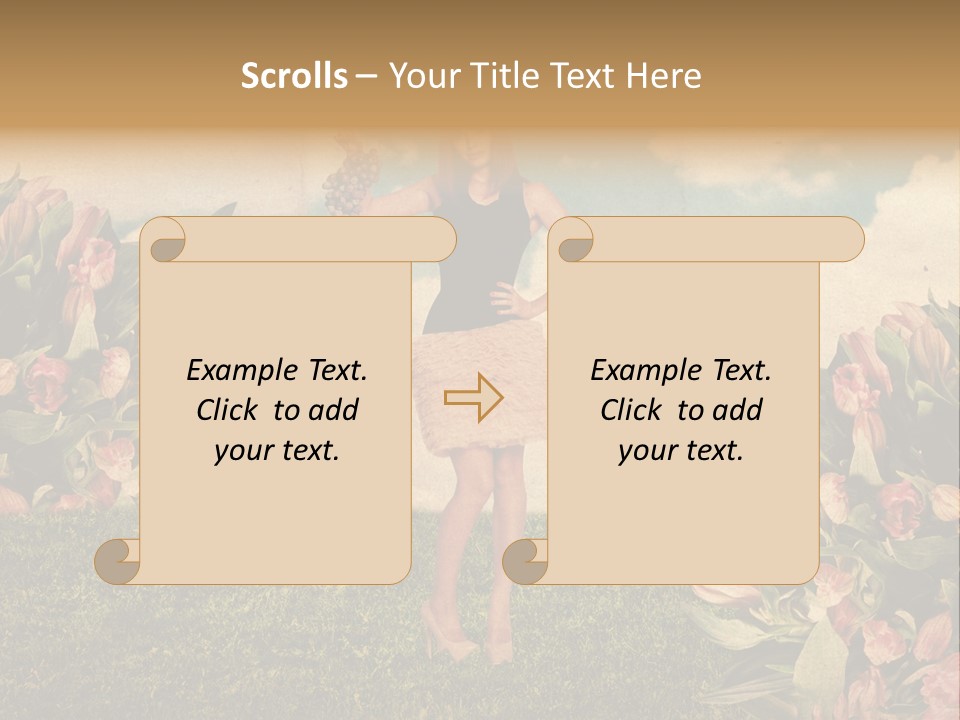 Grunge Aged Beauty PowerPoint Template