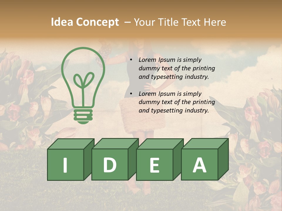 Grunge Aged Beauty PowerPoint Template