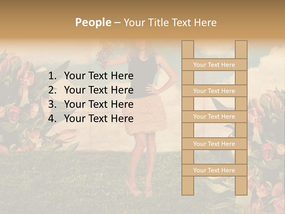 Grunge Aged Beauty PowerPoint Template