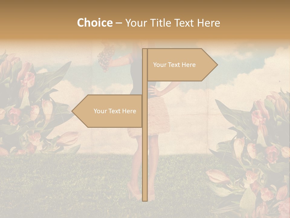 Grunge Aged Beauty PowerPoint Template