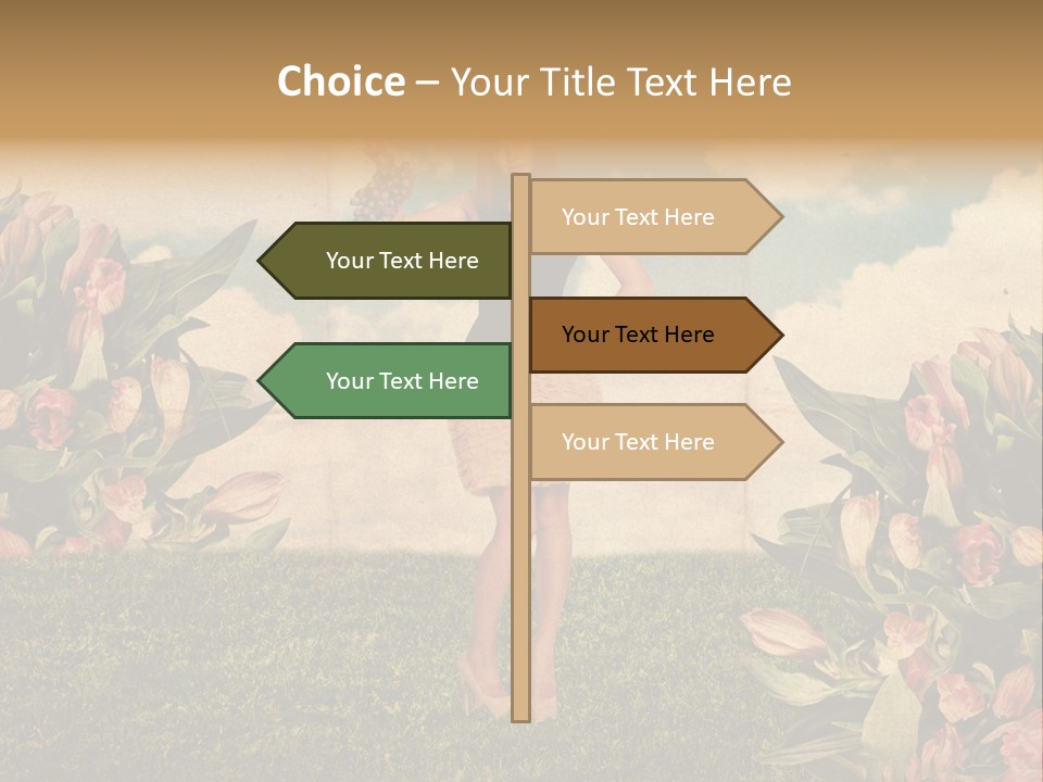 Grunge Aged Beauty PowerPoint Template