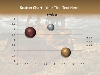 Excavator Stormy Sky Oxidized PowerPoint Template