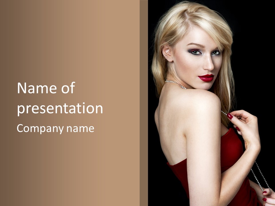 Fashion Sexy Seduction PowerPoint Template