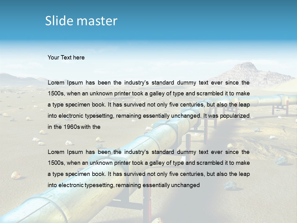 Delivery Pump Petrol PowerPoint Template