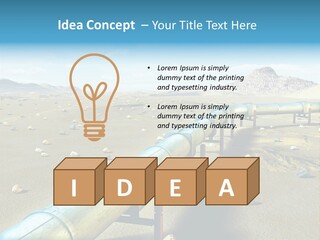 Delivery Pump Petrol PowerPoint Template