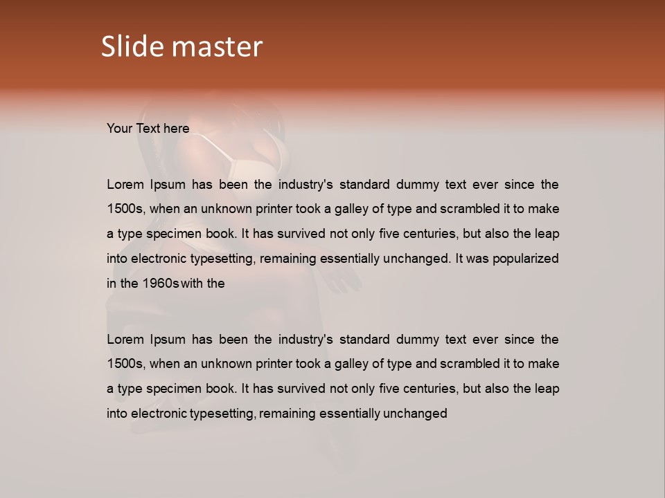 Large Portrait Bosom PowerPoint Template