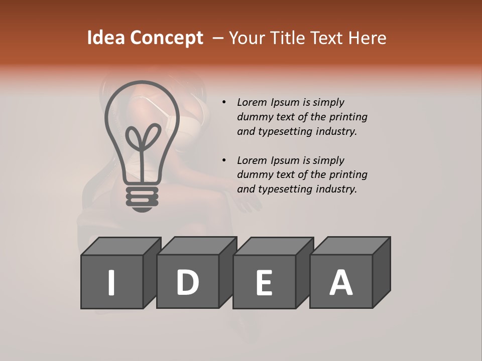 Large Portrait Bosom PowerPoint Template