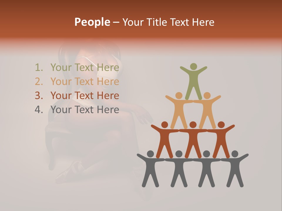 Large Portrait Bosom PowerPoint Template