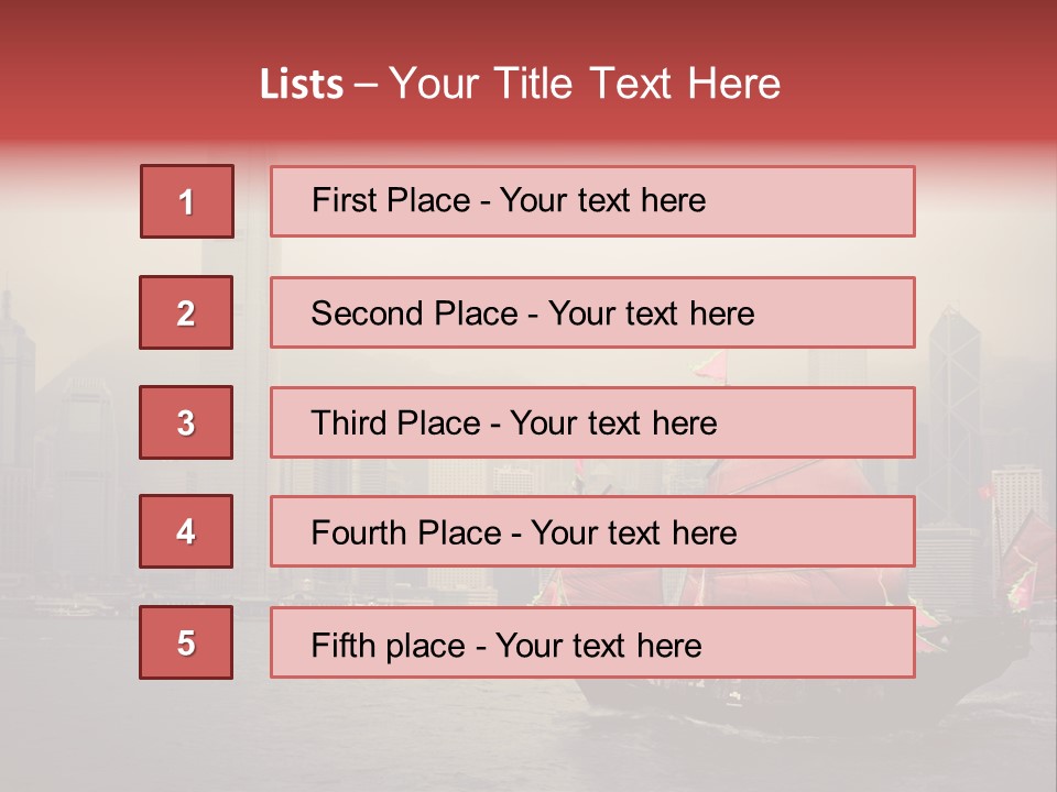 Hong Kong Structure Travel PowerPoint Template