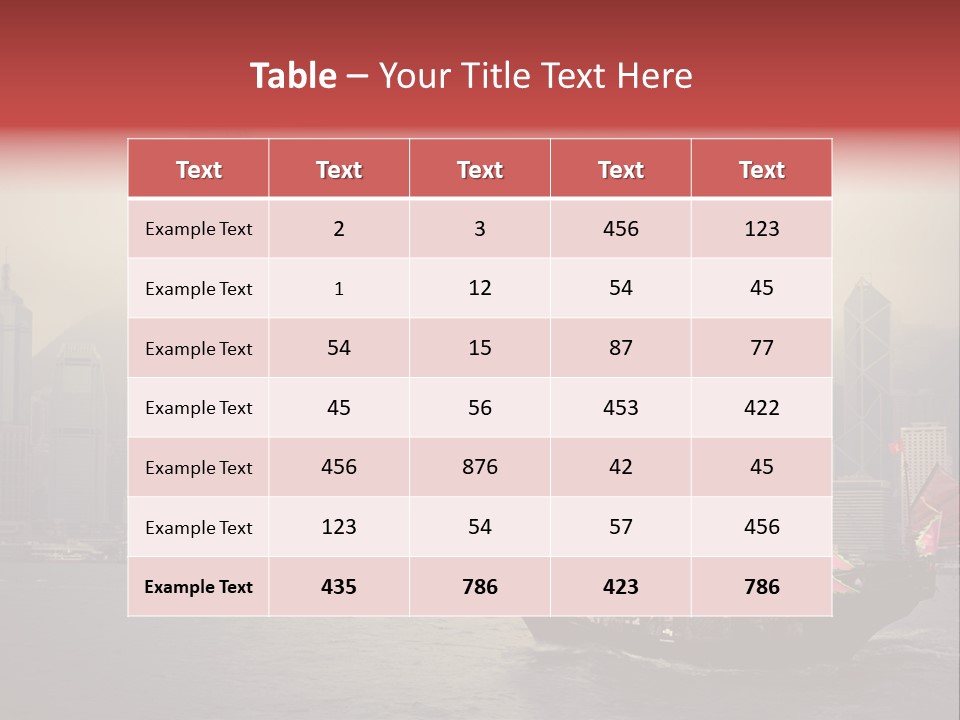 Hong Kong Structure Travel PowerPoint Template
