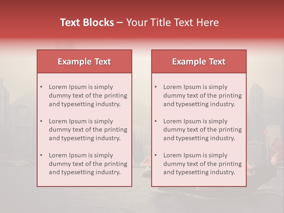Hong Kong Structure Travel PowerPoint Template