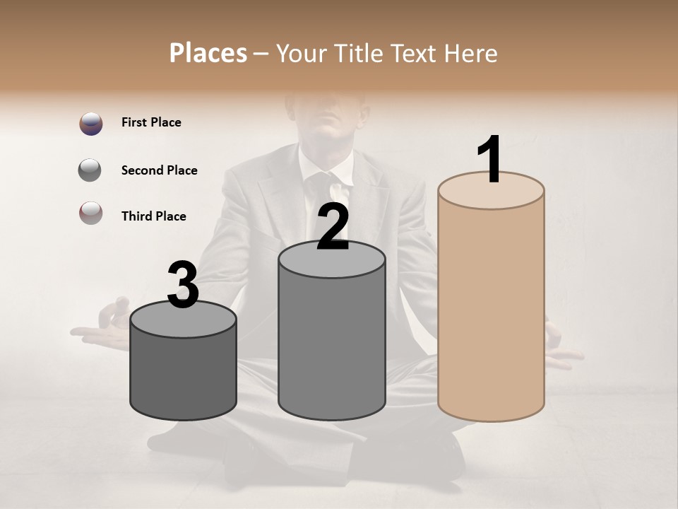 Yoga Stress Caucasian PowerPoint Template