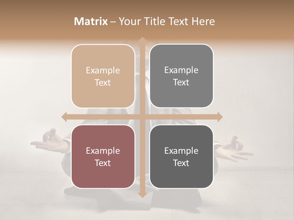 Yoga Stress Caucasian PowerPoint Template