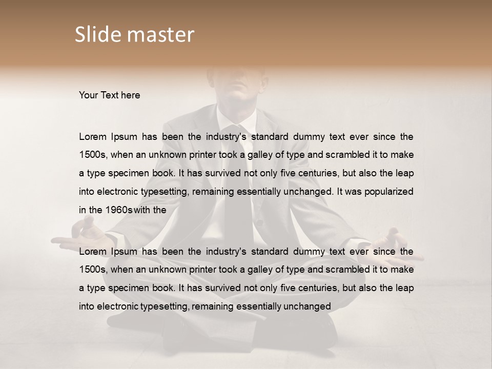 Yoga Stress Caucasian PowerPoint Template