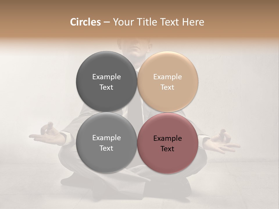 Yoga Stress Caucasian PowerPoint Template