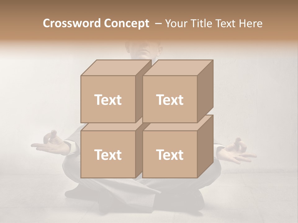 Yoga Stress Caucasian PowerPoint Template