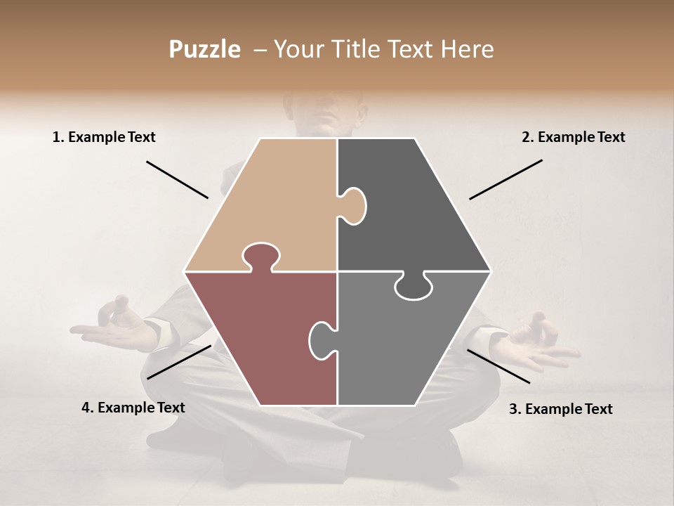 Yoga Stress Caucasian PowerPoint Template