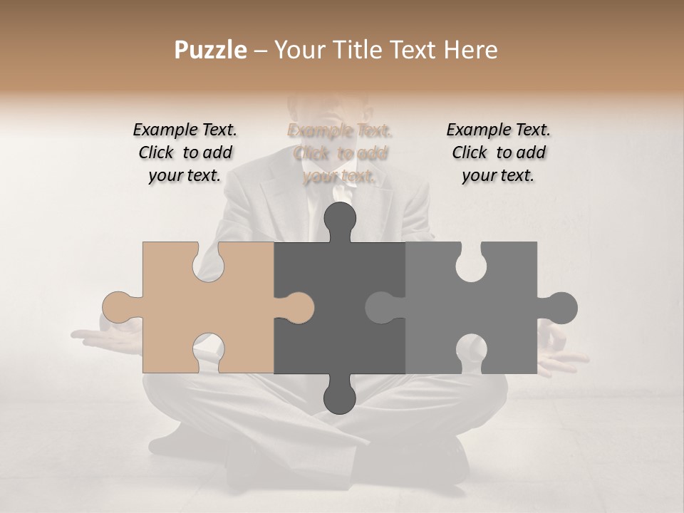 Yoga Stress Caucasian PowerPoint Template