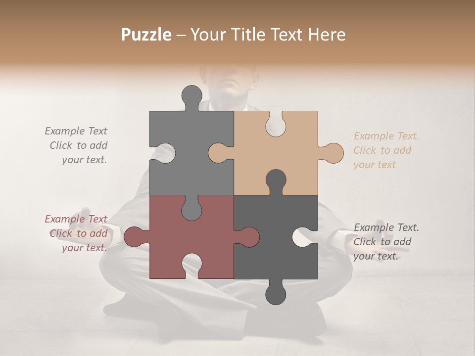 Yoga Stress Caucasian PowerPoint Template