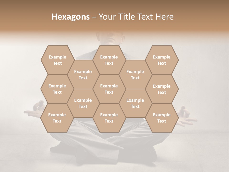 Yoga Stress Caucasian PowerPoint Template