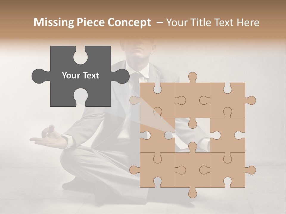 Yoga Stress Caucasian PowerPoint Template