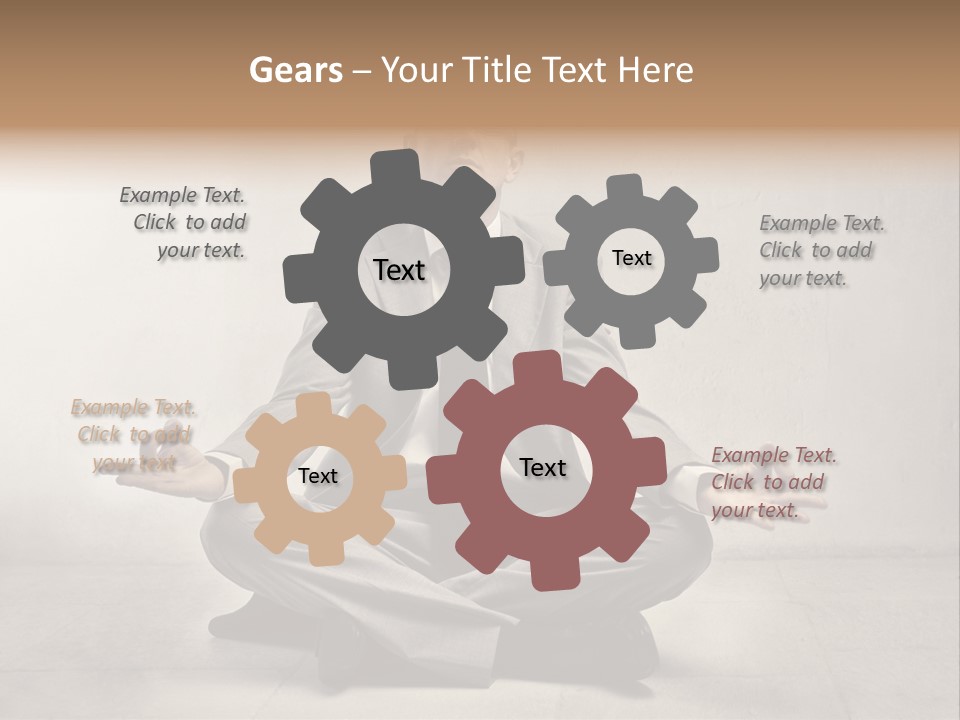 Yoga Stress Caucasian PowerPoint Template