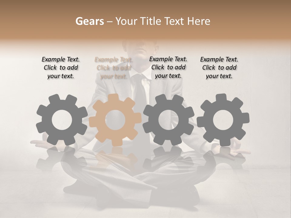 Yoga Stress Caucasian PowerPoint Template