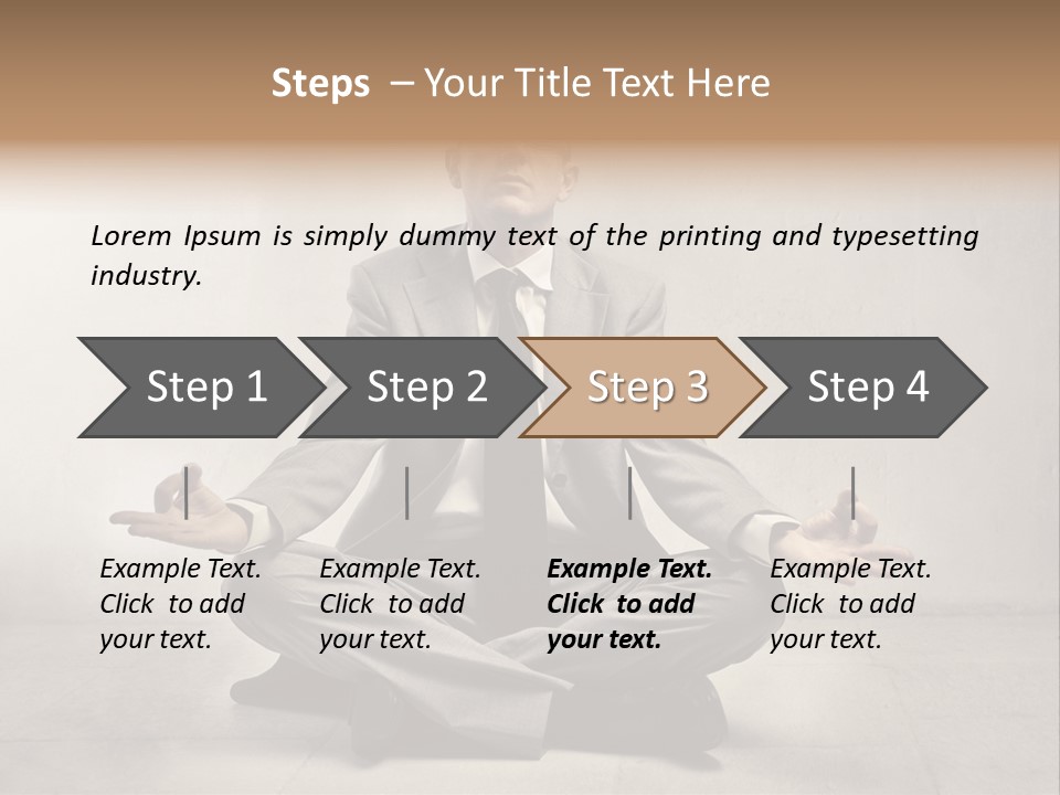 Yoga Stress Caucasian PowerPoint Template