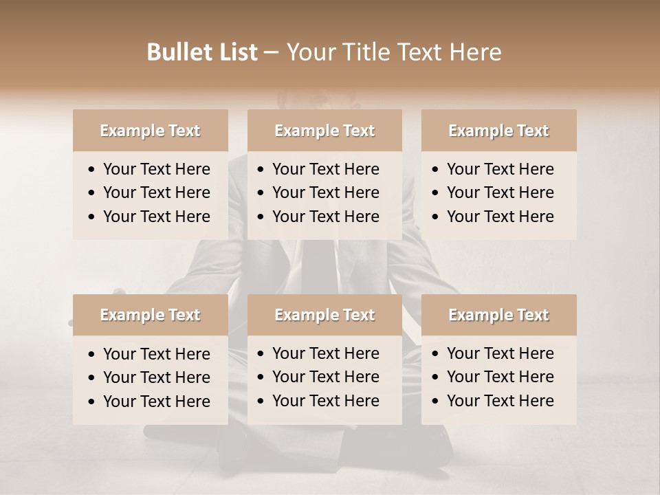 Yoga Stress Caucasian PowerPoint Template