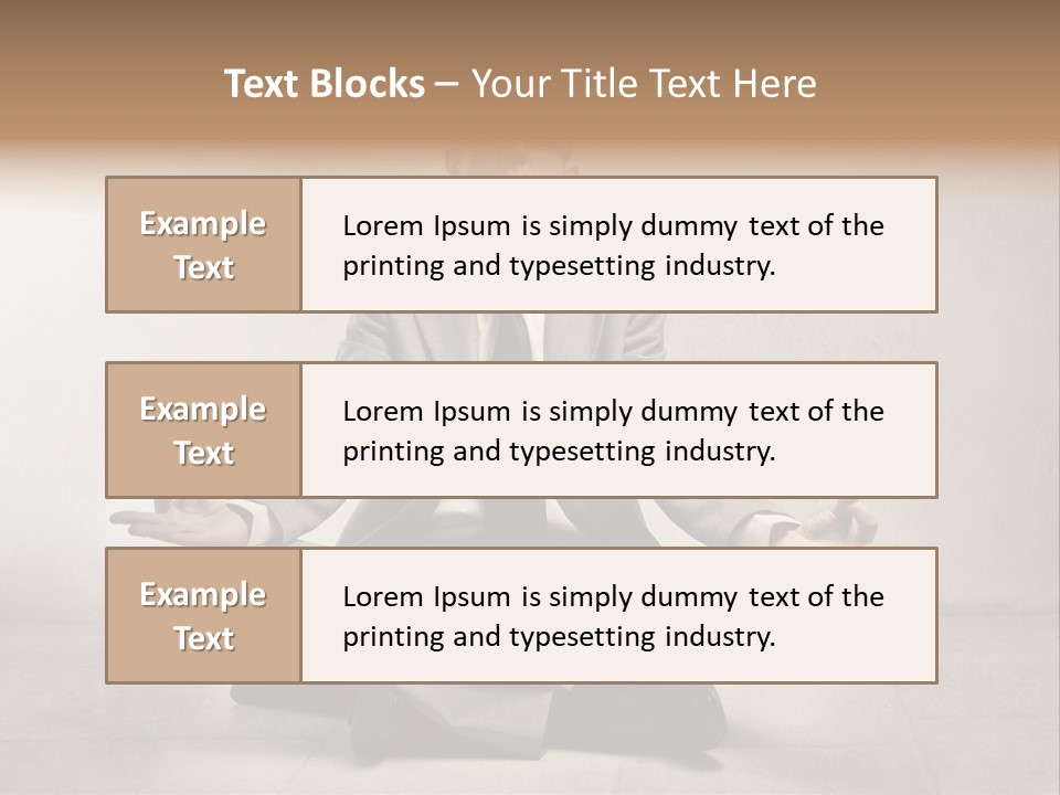 Yoga Stress Caucasian PowerPoint Template