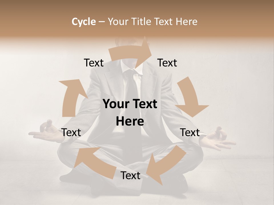 Yoga Stress Caucasian PowerPoint Template