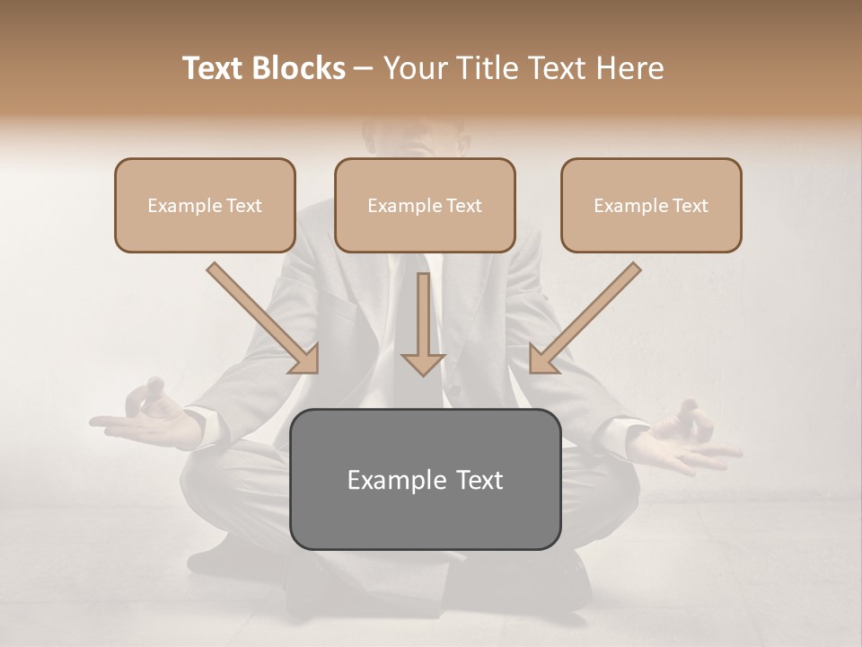 Yoga Stress Caucasian PowerPoint Template