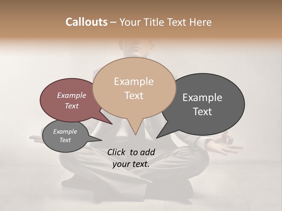 Yoga Stress Caucasian PowerPoint Template