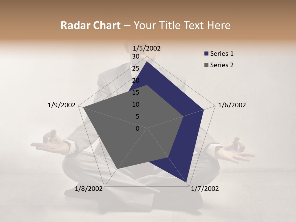 Yoga Stress Caucasian PowerPoint Template