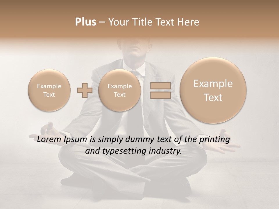 Yoga Stress Caucasian PowerPoint Template
