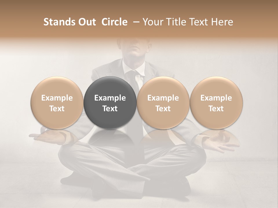 Yoga Stress Caucasian PowerPoint Template