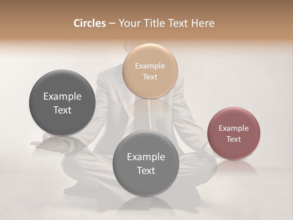 Yoga Stress Caucasian PowerPoint Template