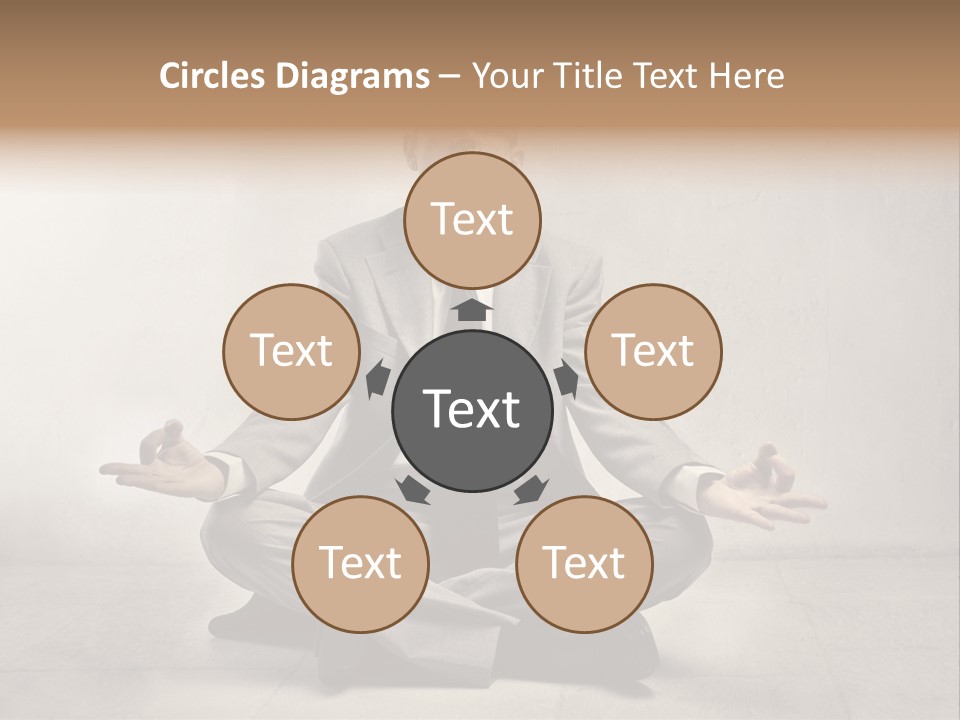 Yoga Stress Caucasian PowerPoint Template