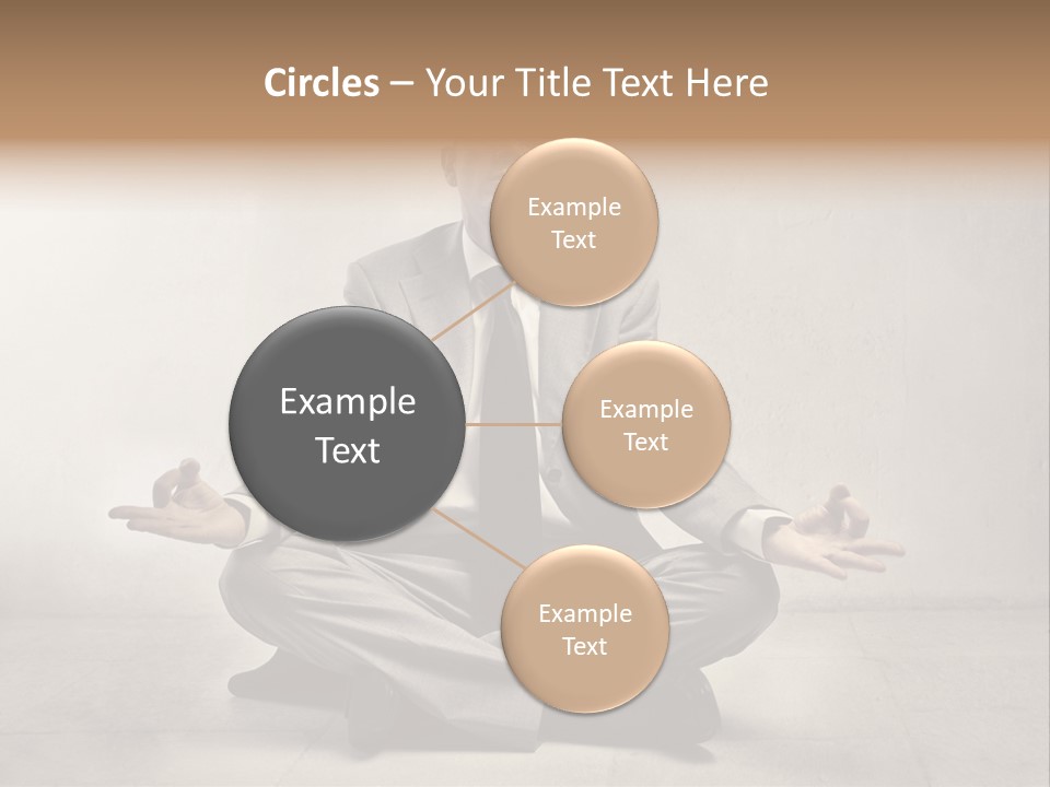 Yoga Stress Caucasian PowerPoint Template
