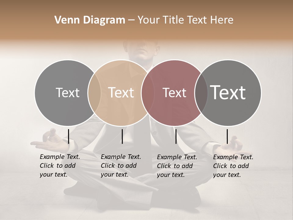 Yoga Stress Caucasian PowerPoint Template