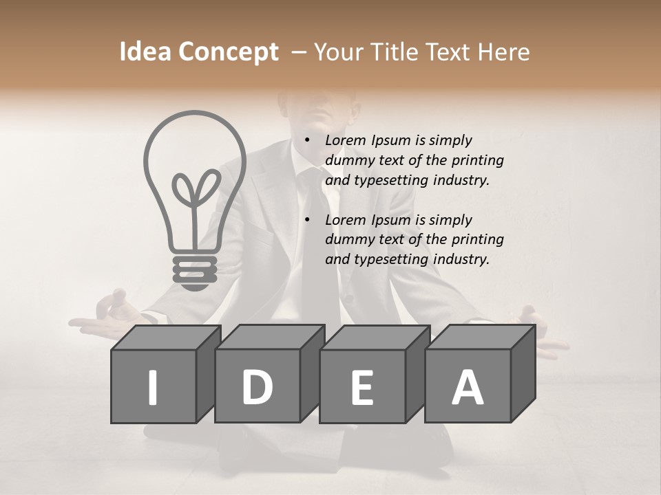 Yoga Stress Caucasian PowerPoint Template