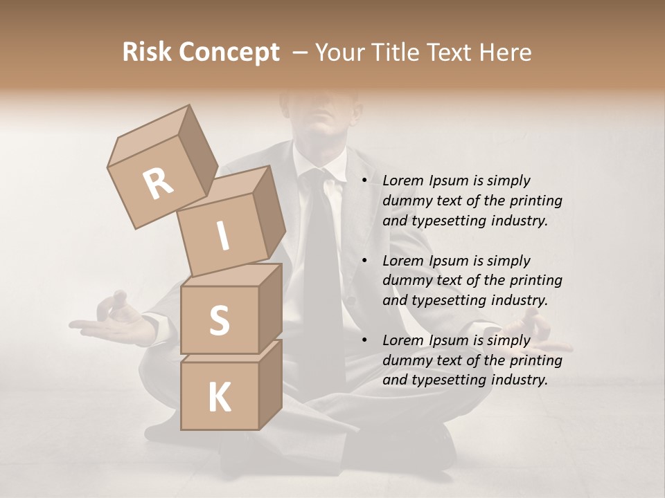 Yoga Stress Caucasian PowerPoint Template