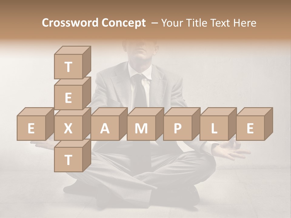 Yoga Stress Caucasian PowerPoint Template